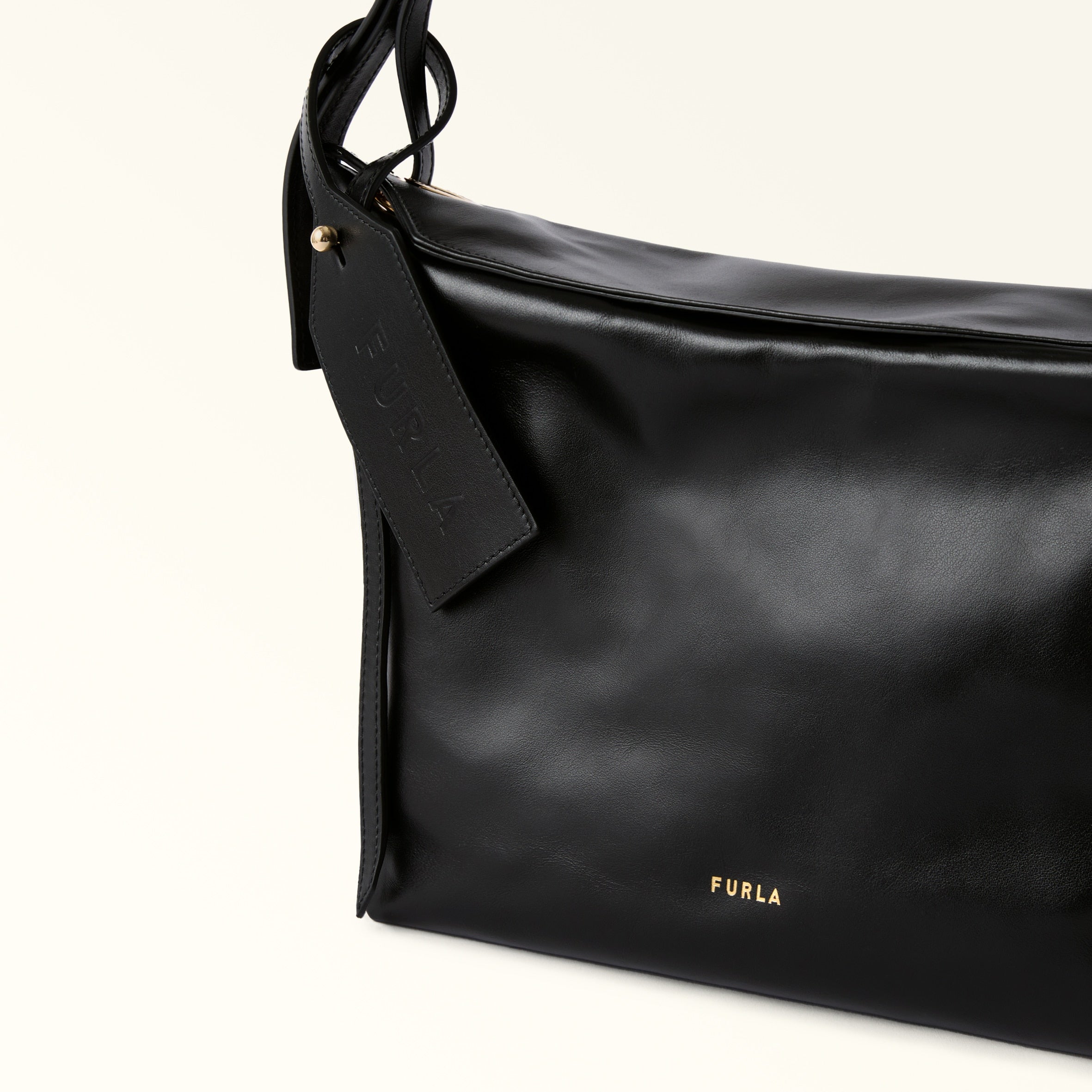 FURLA BORSA A SPALLA GINEVRA M IN PELLE NERA