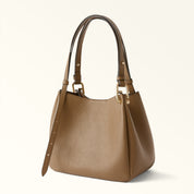 FURLA BORSA A SPALLA NUVOLA IN PELLE COLORE TOFFE