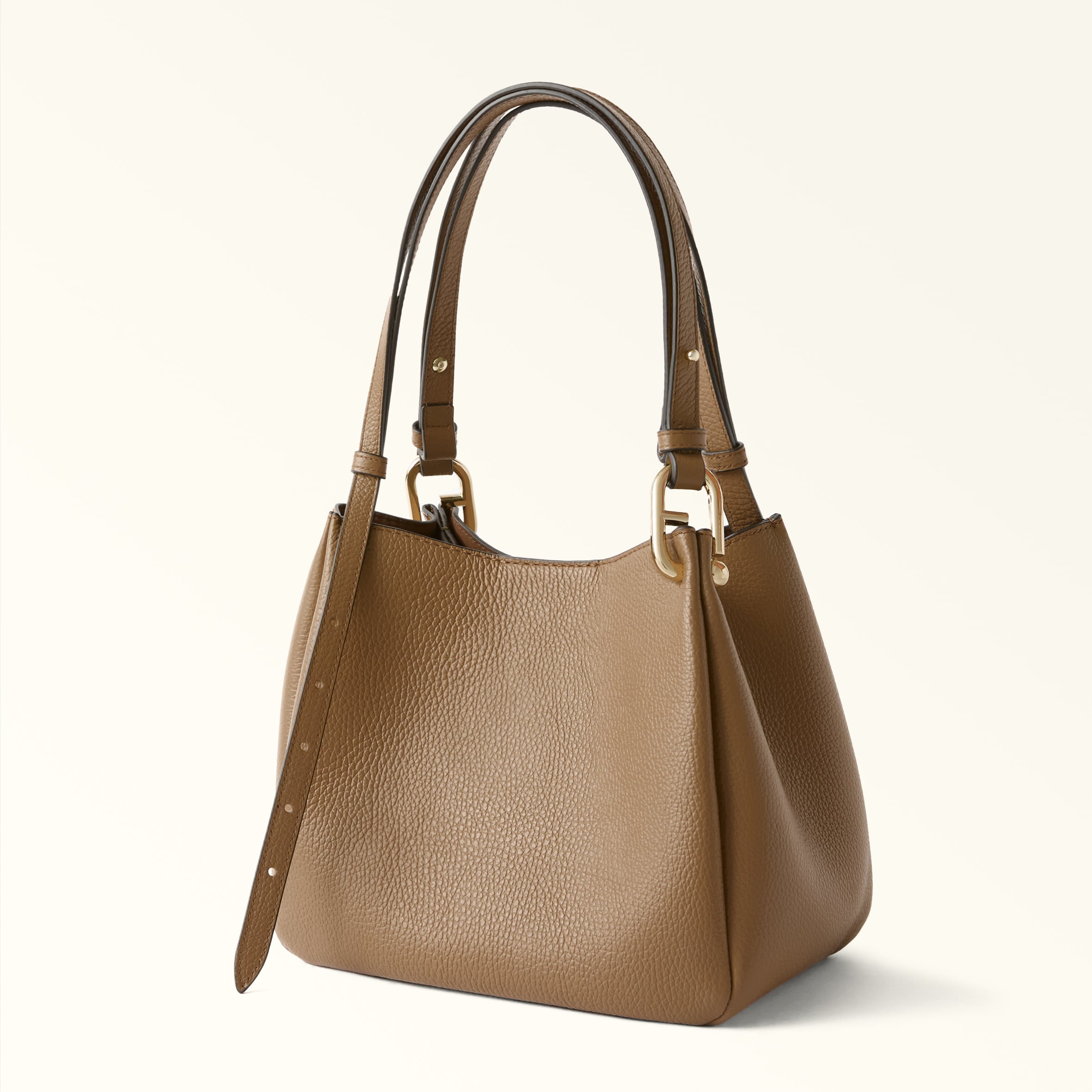 FURLA BORSA A SPALLA NUVOLA IN PELLE COLORE TOFFE