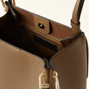 FURLA BORSA A SPALLA NUVOLA IN PELLE COLORE TOFFE