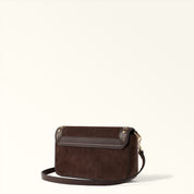 FURLA BORSA A SPALLA IRIDE MINI IN SUEDE COLORE CIOCCOLATO