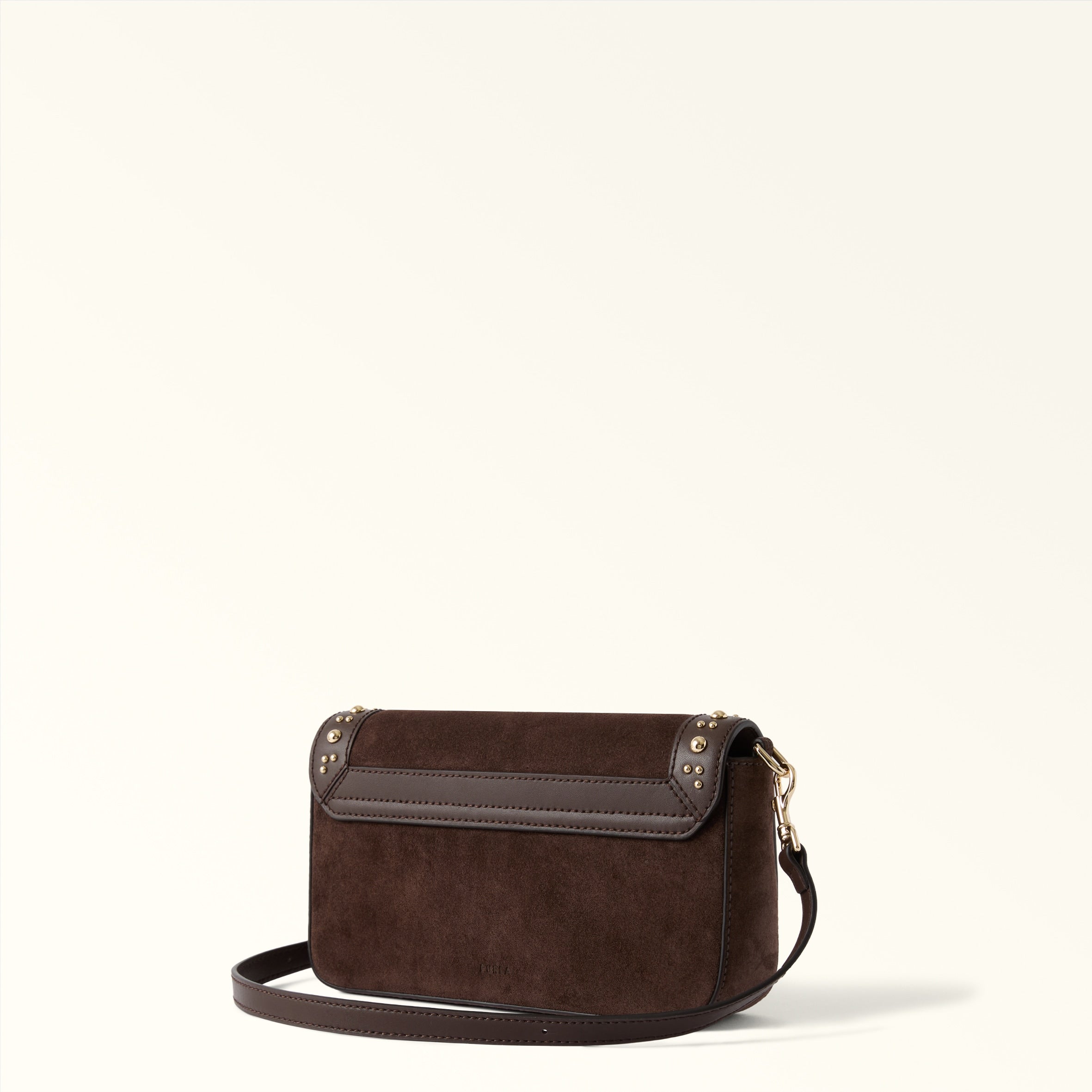 FURLA BORSA A SPALLA IRIDE MINI IN SUEDE COLORE CIOCCOLATO