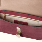 FURLA BORSA A SPALLA IRIDE MINI IN SUEDE CON BORCHIE