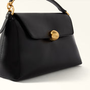 FURLA SFERA SOFT MINI CROSSBODY IN BLACK NAPPA LEATHER