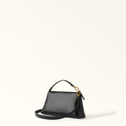 FURLA SFERA SOFT MINI CROSSBODY IN BLACK NAPPA LEATHER