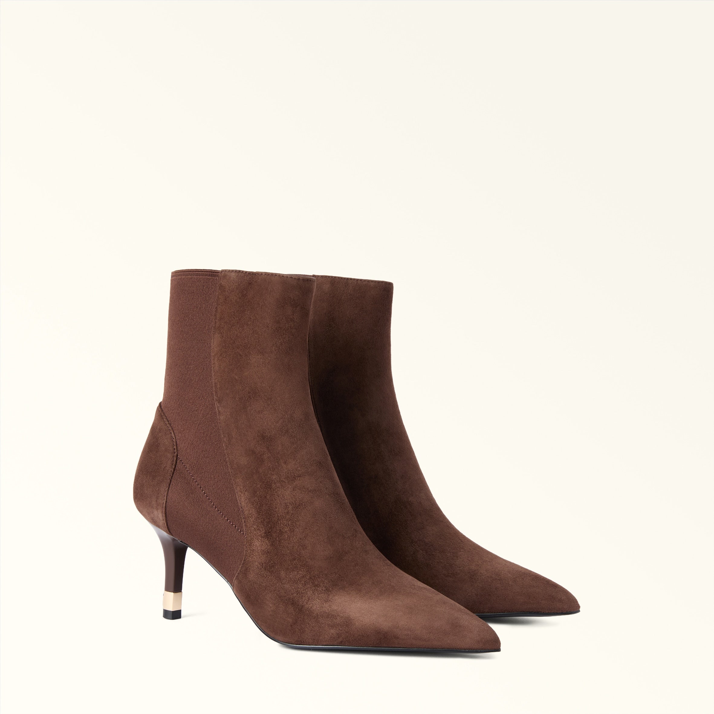 FURLA ARIA ANKLE BOOT IN CHOCOLATE SUEDE
