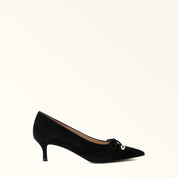 FURLA POPPY BLACK SUEDE PUMPS