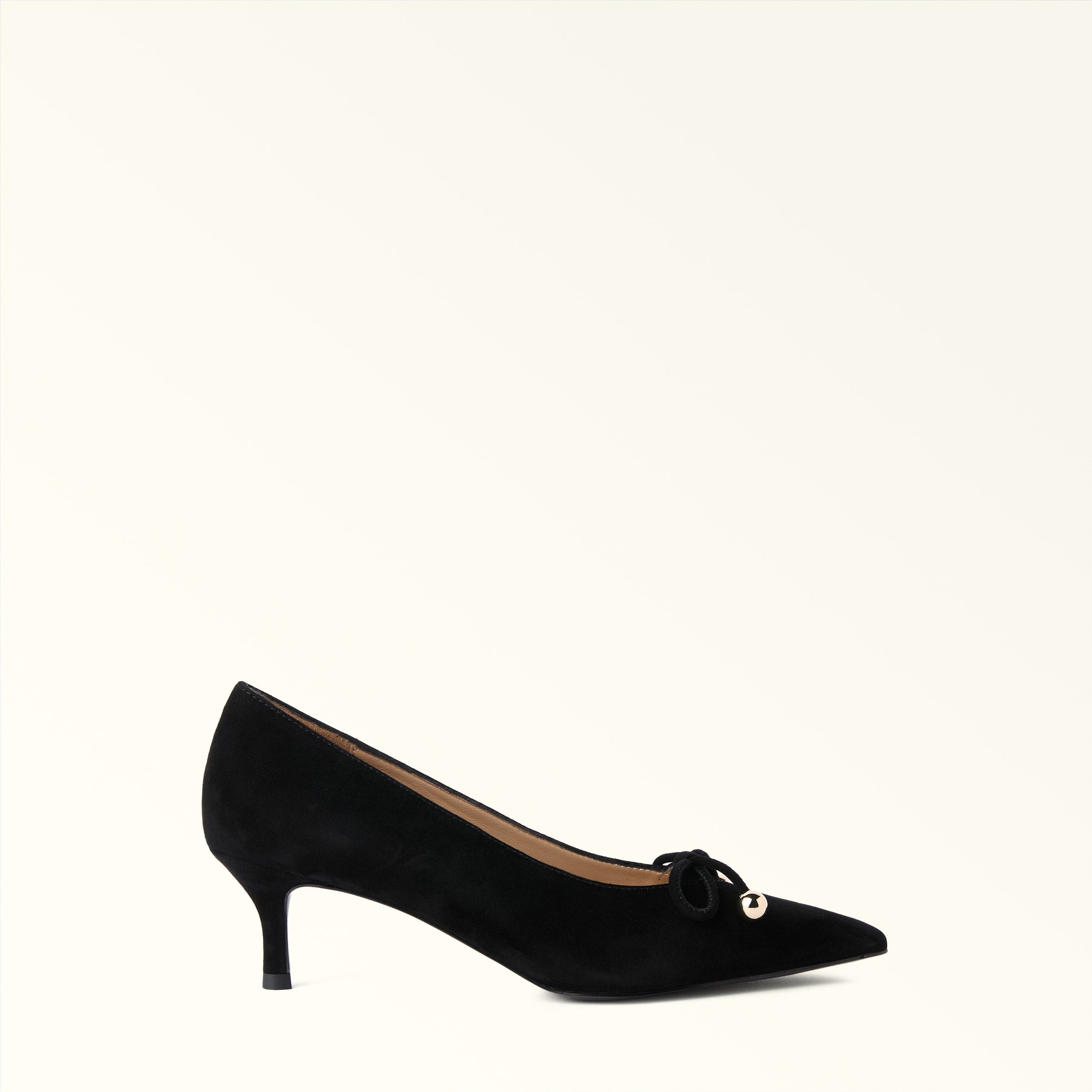FURLA POPPY BLACK SUEDE PUMPS