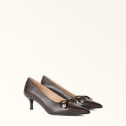 FURLA POPPY DECOLLETE IN CHOCOLATE LEATHER