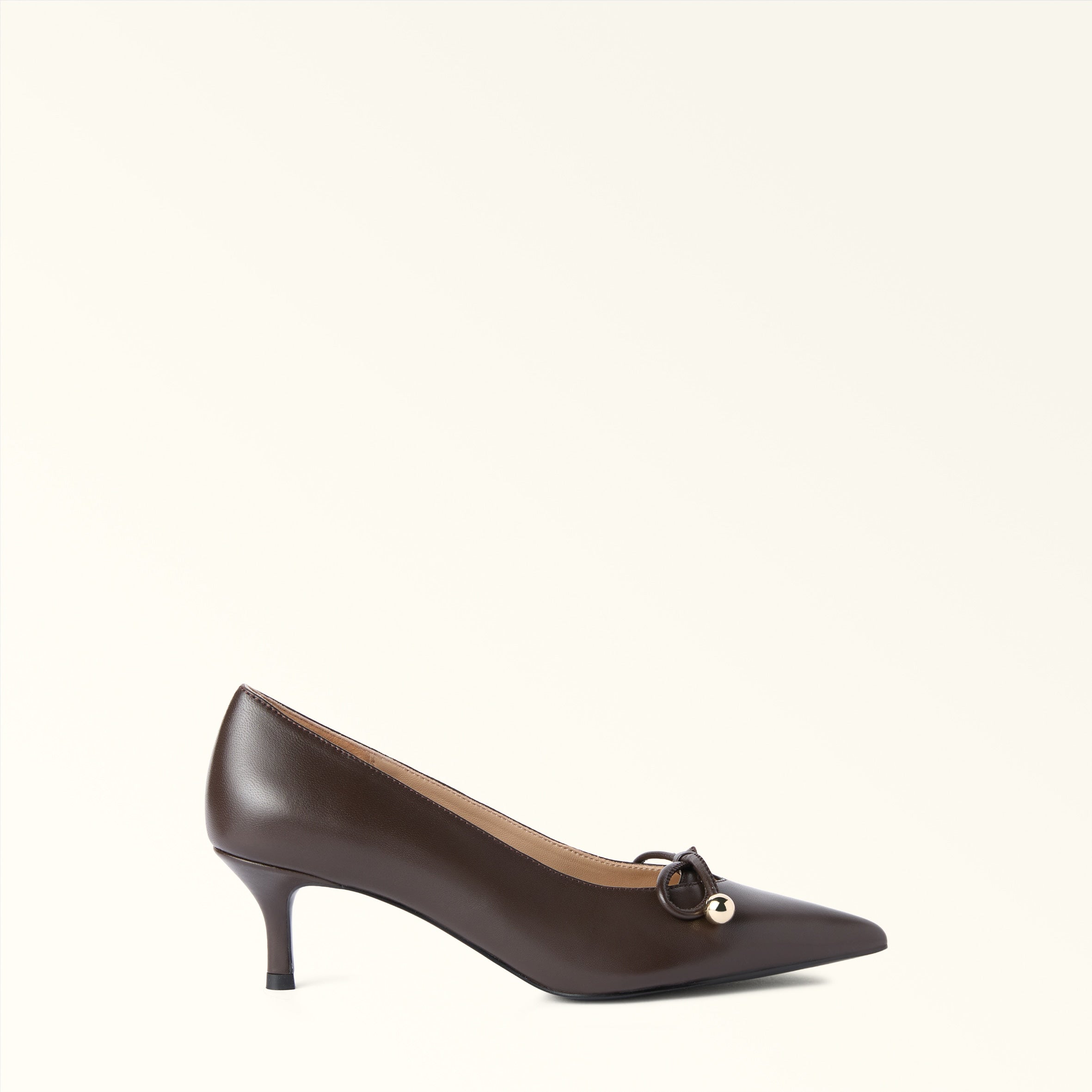 FURLA POPPY DECOLLETE IN CHOCOLATE LEATHER