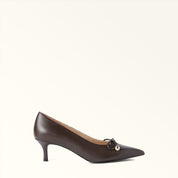 FURLA POPPY DECOLLETE IN CHOCOLATE LEATHER