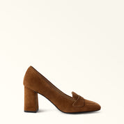 FURLA SOLID MOCA-PUMP IN CAMOSCIO COGNAC