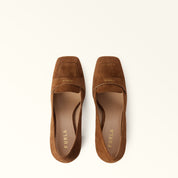 FURLA SOLID MOCA-PUMP IN CAMOSCIO COGNAC