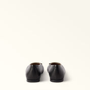 FURLA AMELIE BLACK LEATHER BALLET FLAT